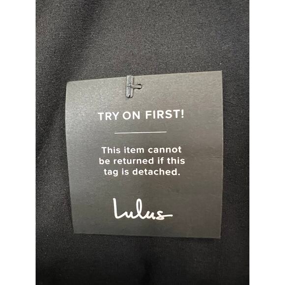 Lulus Black Lace Sleeve Mock Neck Bodycon Mini Dress NWT Small Sexy Party - Picture 4 of 6